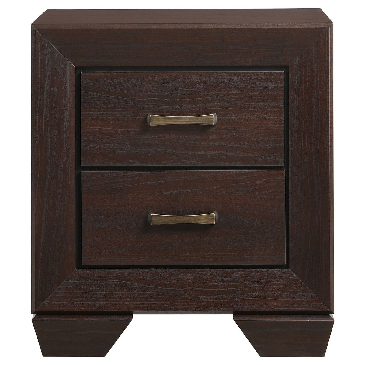 Copper Dark Cocoa 2-Drawer Rectangular Nightstand