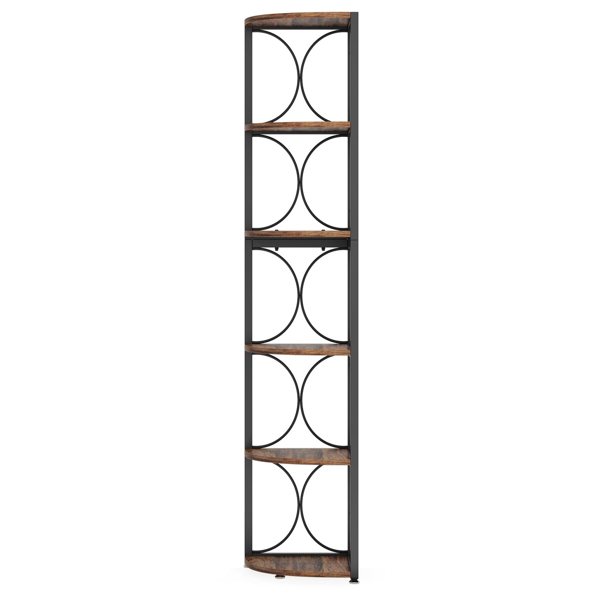 66.93" Tall 6-Tier Rustic Bookshelf