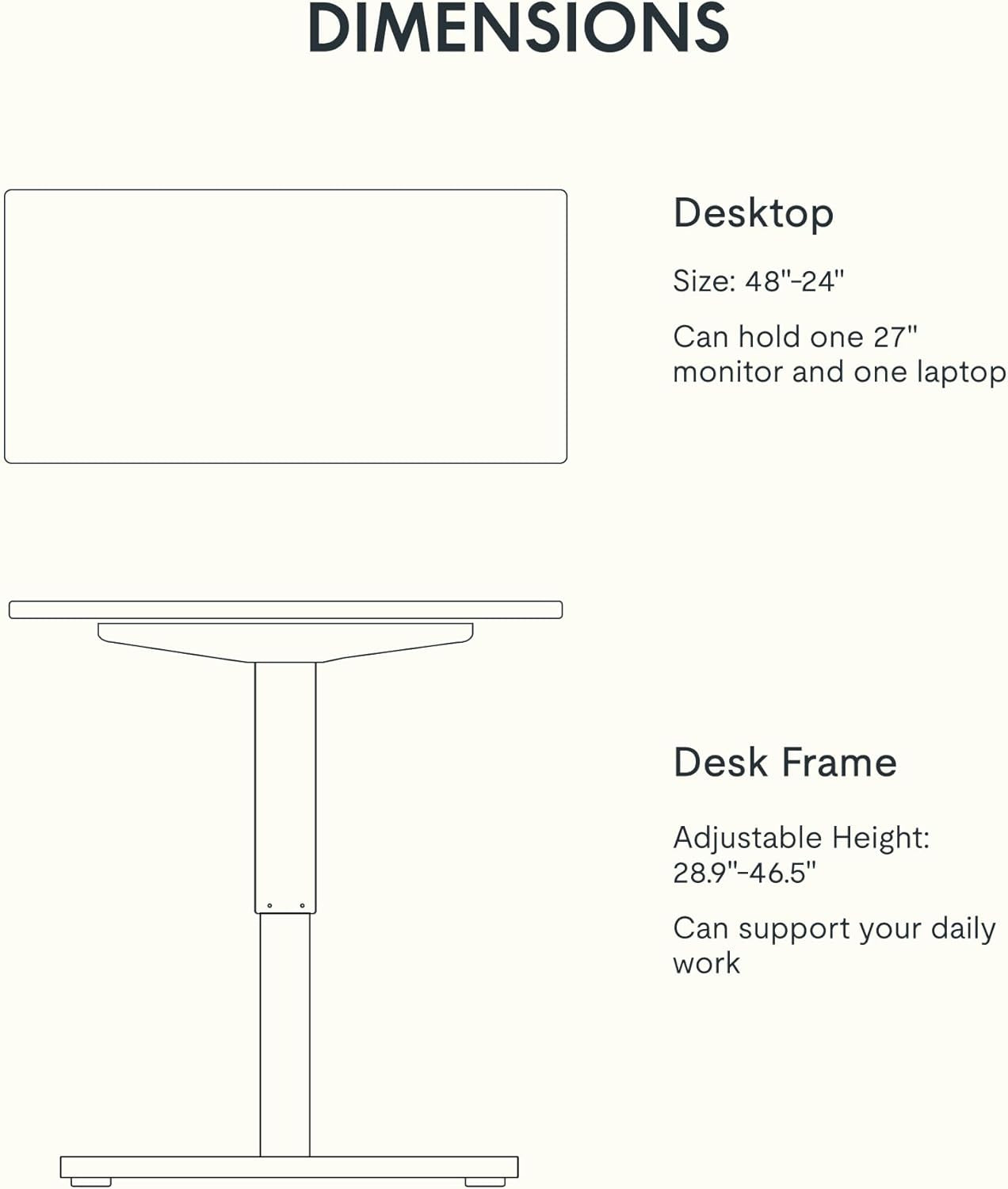 48 X 24 Standing Desk Height Adjustable White Frame Maple