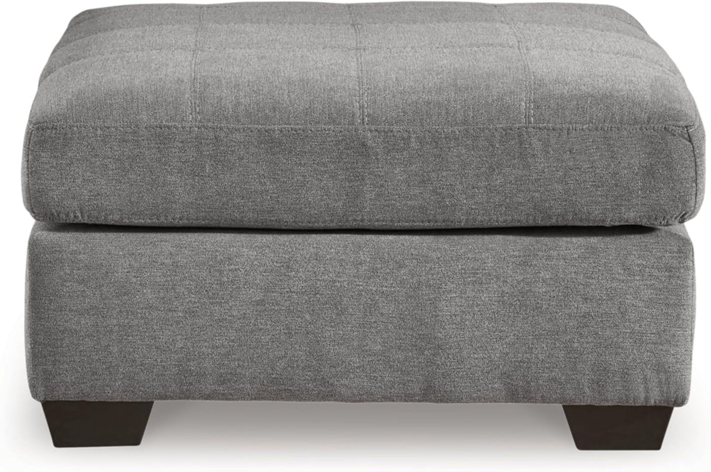 Oversized Light Gray Ottoman Room Decorative Elegance