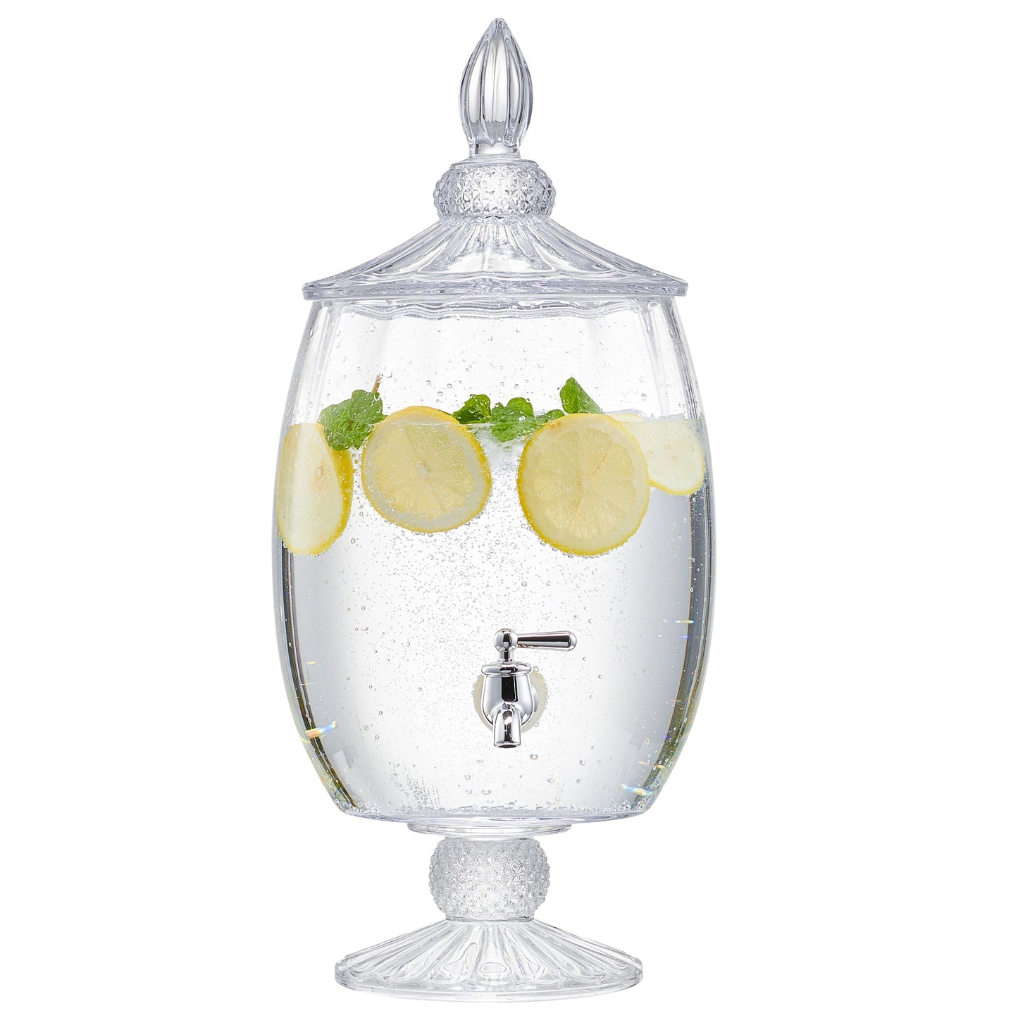 Madison Optic Glass Beverage Dispenser 217.6oz /1.7 GAL