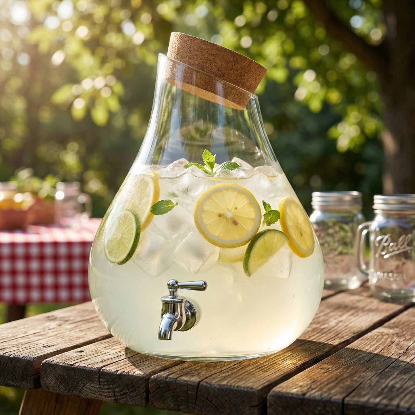 2.5-Gallon Beverage Dispenser with Cork Lid