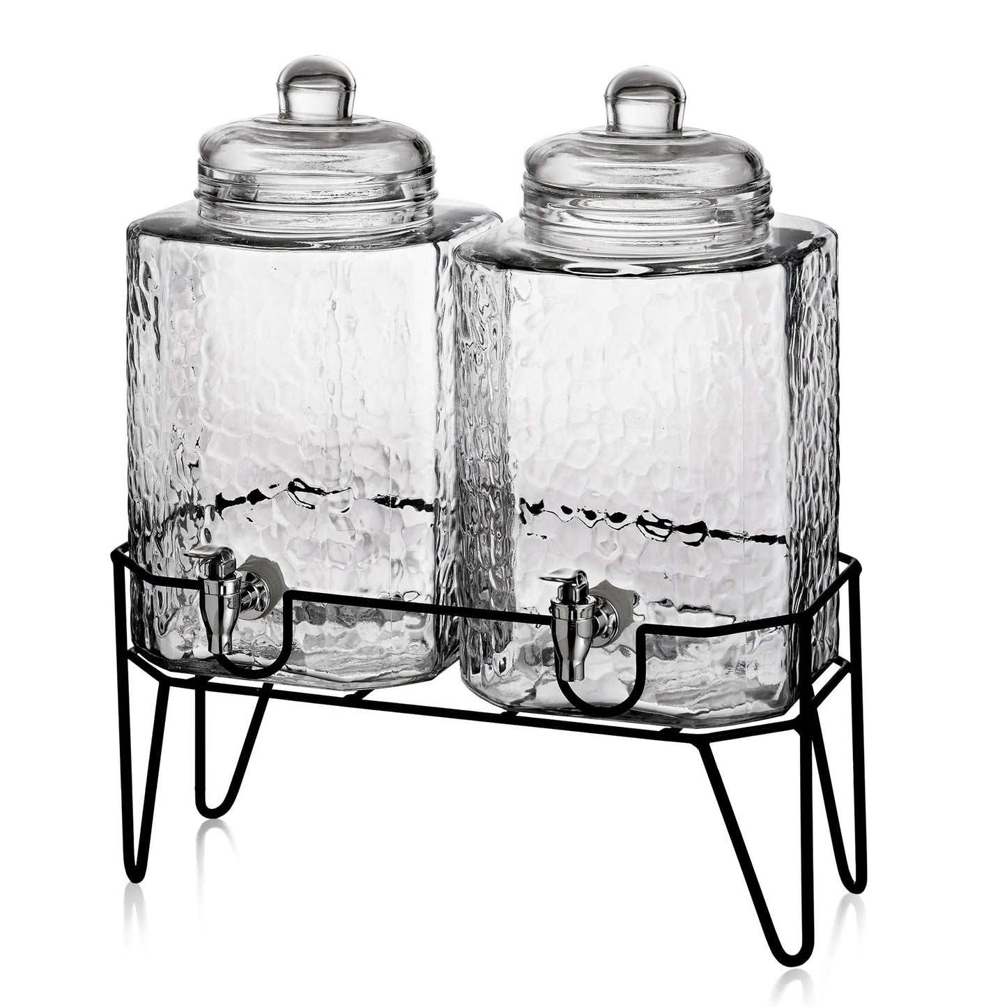 Hamburg (Set of 2) Beverage Dispensers with Stand 1.5 Gal Each