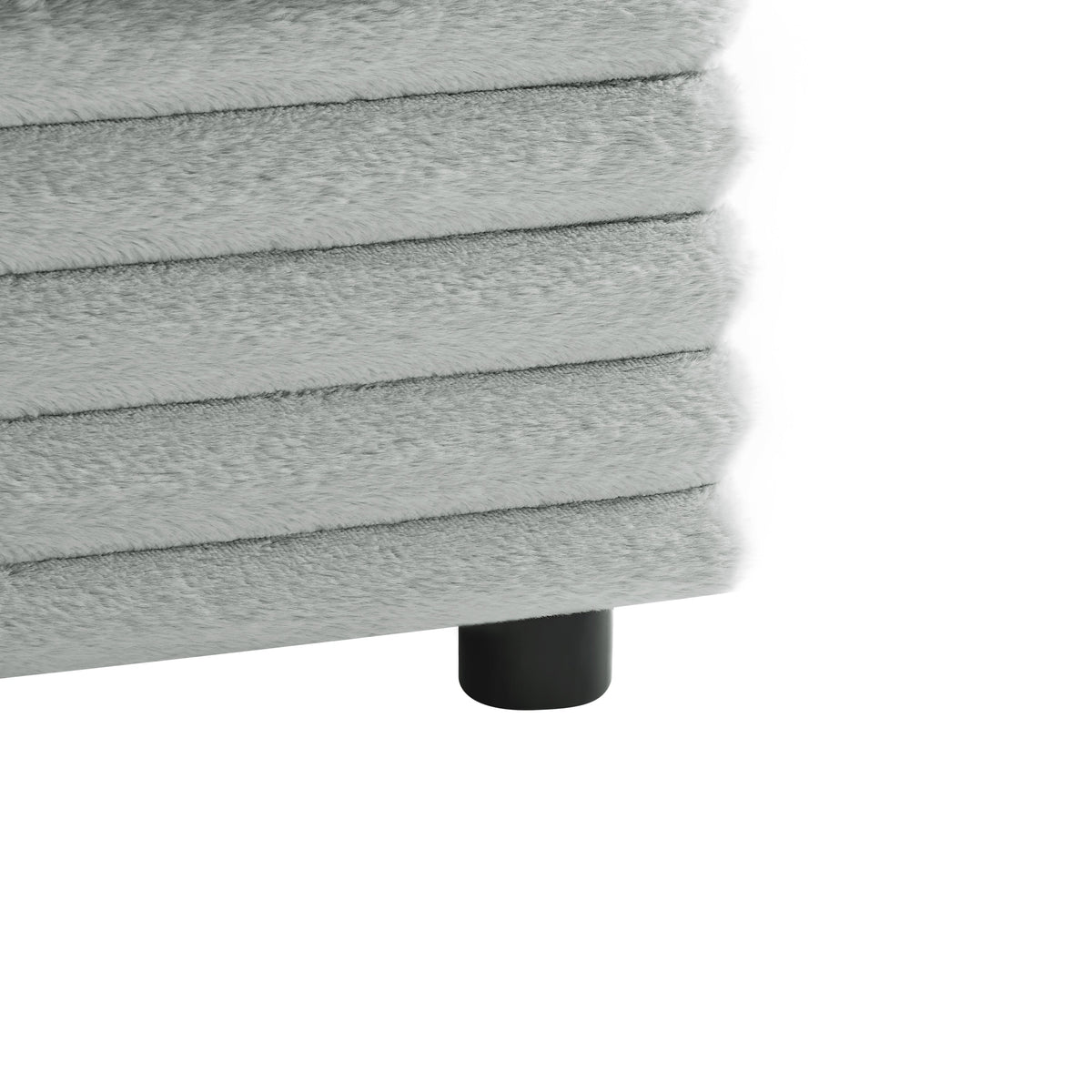 Jenny Plush Fabric Armless Slipper Chair