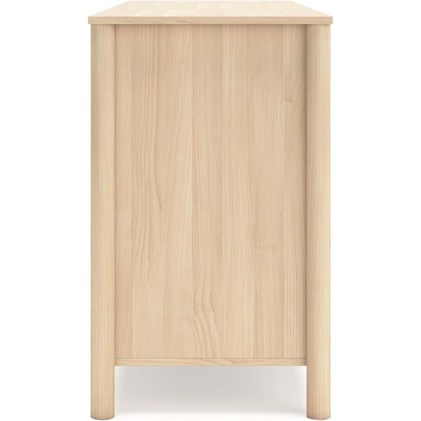 Light Brown Six Drawer Dresser For Bedroom Storage