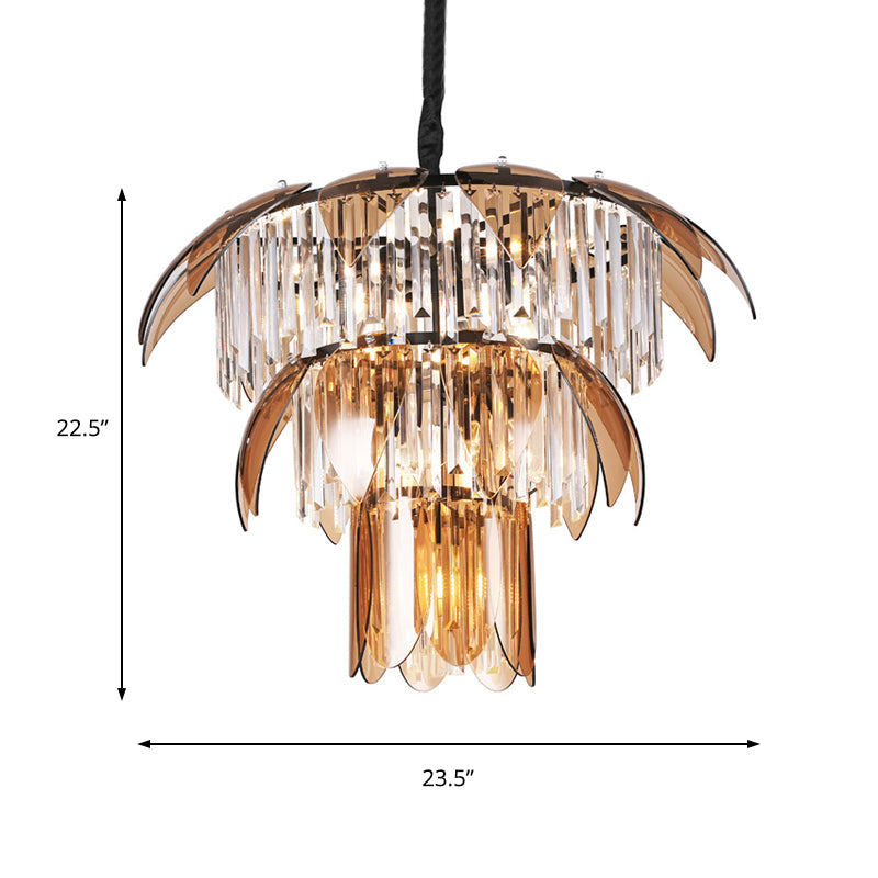 Evelyn's Enchanting Crystal Chandelier: Light Up Your Living Room in Style