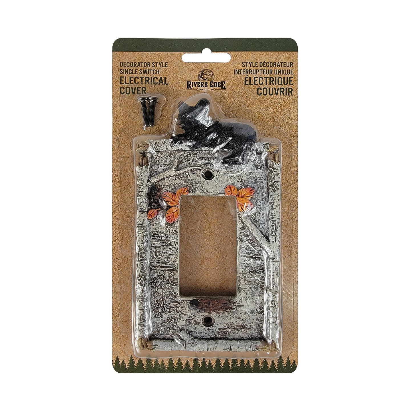 Electrical Cover Plate Single-Birch Bear