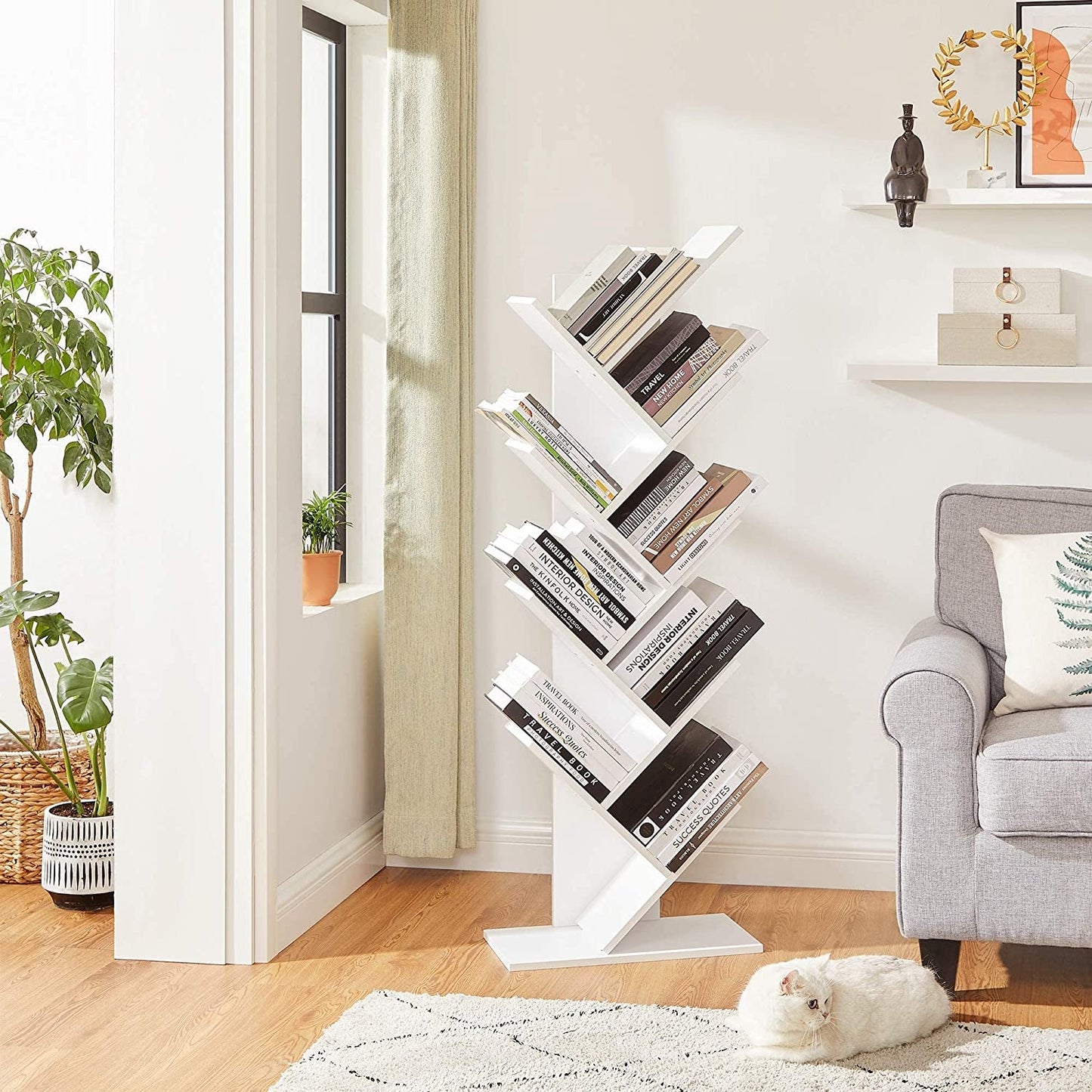 Tree Branch Bookshelf 8 Tier For Small Spaces Home Office