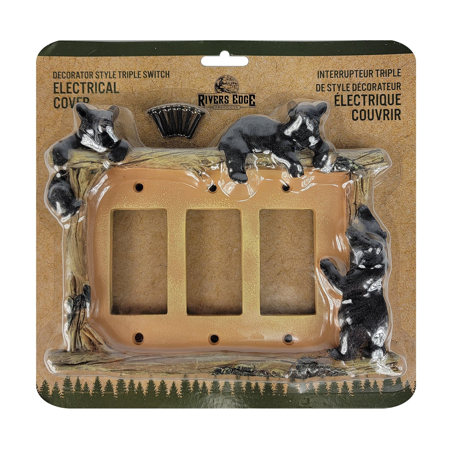 Electrical Cover Plate Triple-Bear
