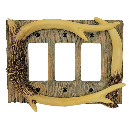 Electrical Cover Plate Triple-Antler
