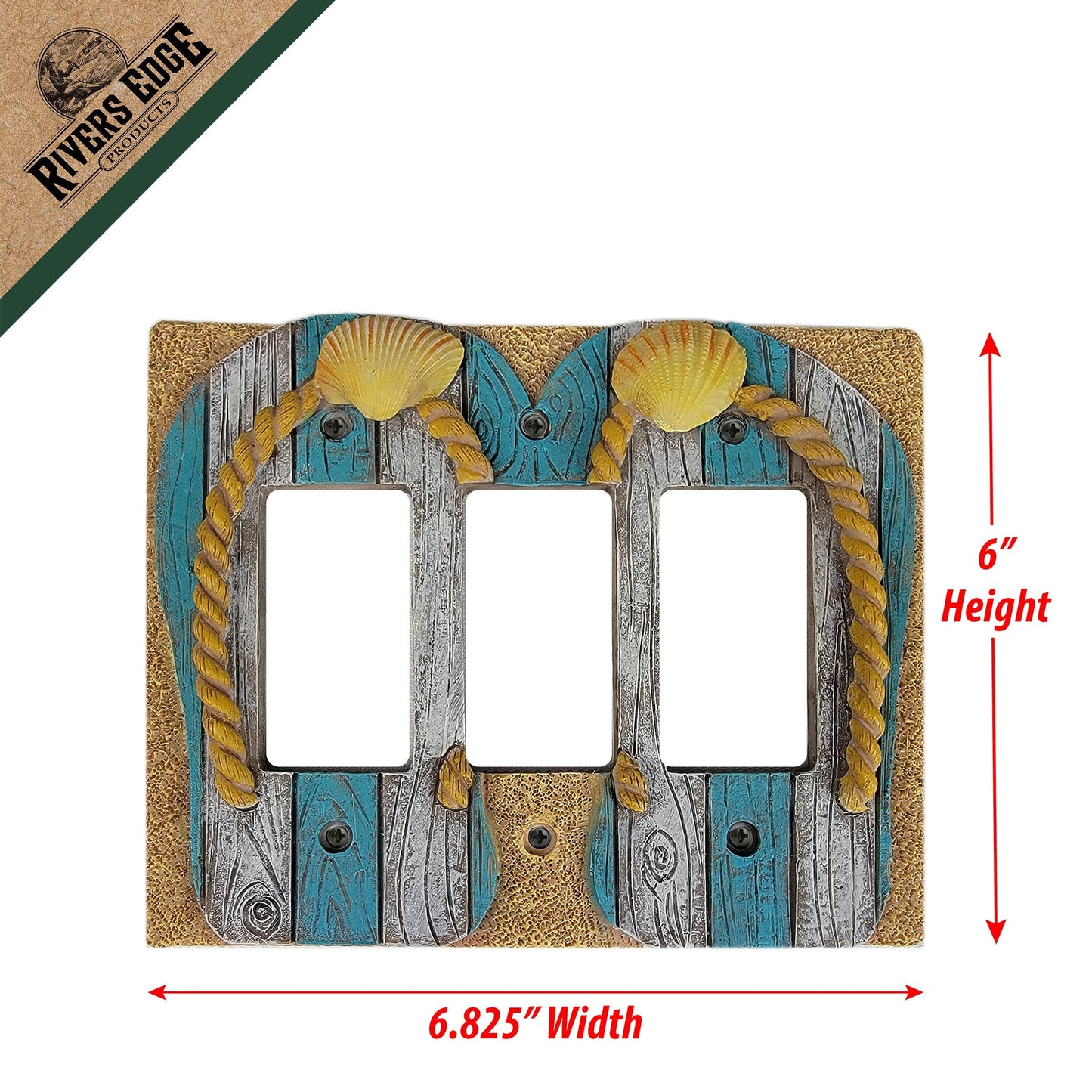 Electrical Cover Plate Triple-Beach