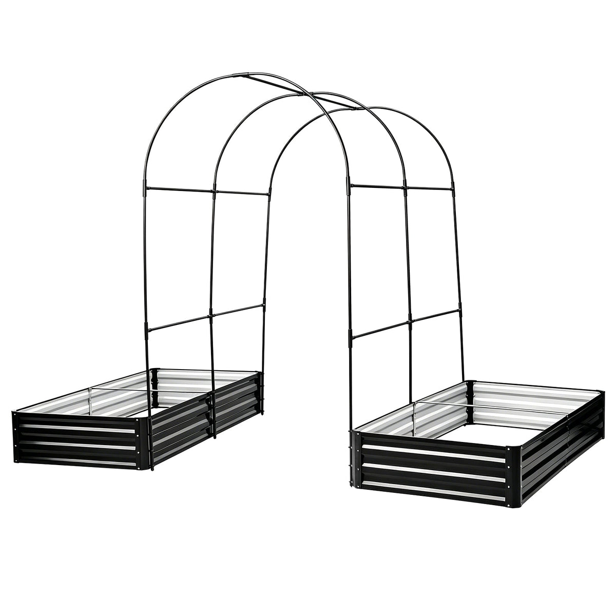 Raised Garden Bed with Arch Trellis - 2 Pack