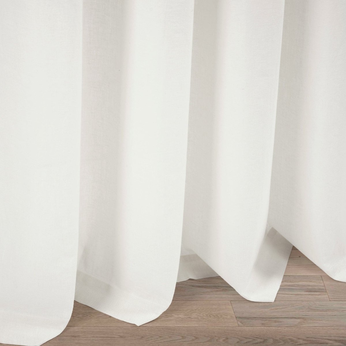Belgian Flax Prewashed Linen Rich Cotton Blend Window Curtain (Single Panel)