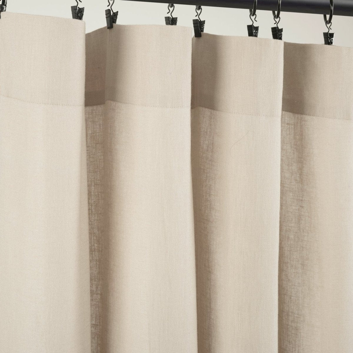 Belgian Flax Prewashed Linen Rich Cotton Blend Window Curtain (Single Panel)