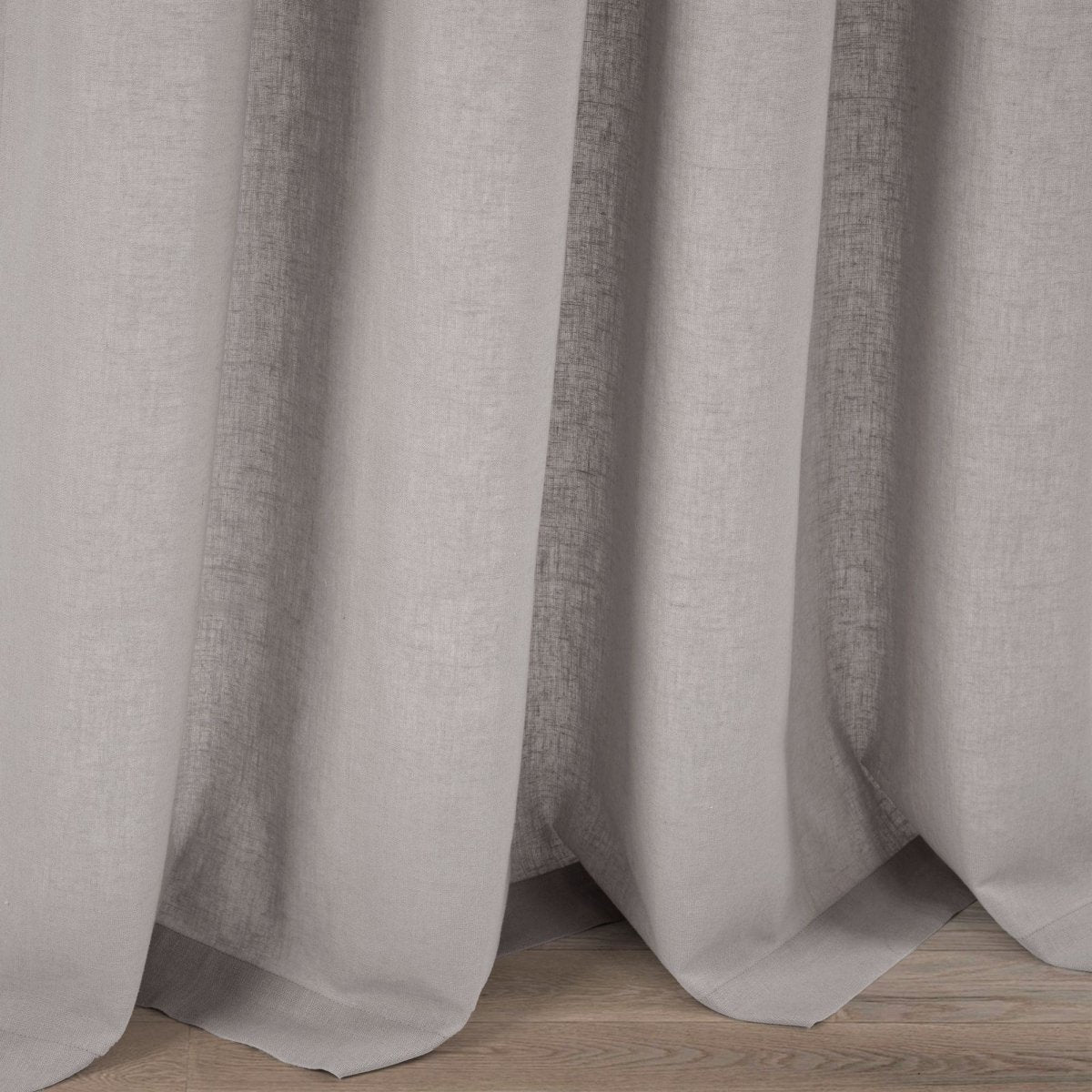 Belgian Flax Prewashed Linen Rich Cotton Blend Window Curtain (Single Panel)