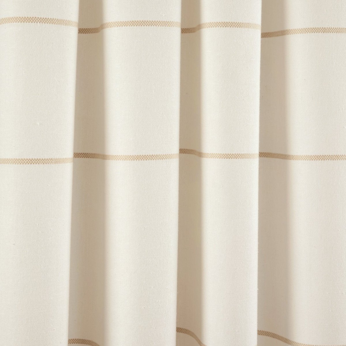 Farmhouse Boho Stripe Woven Tassel Yarn Dyed Recycled Cotton Blend Window Curtain Panel Set