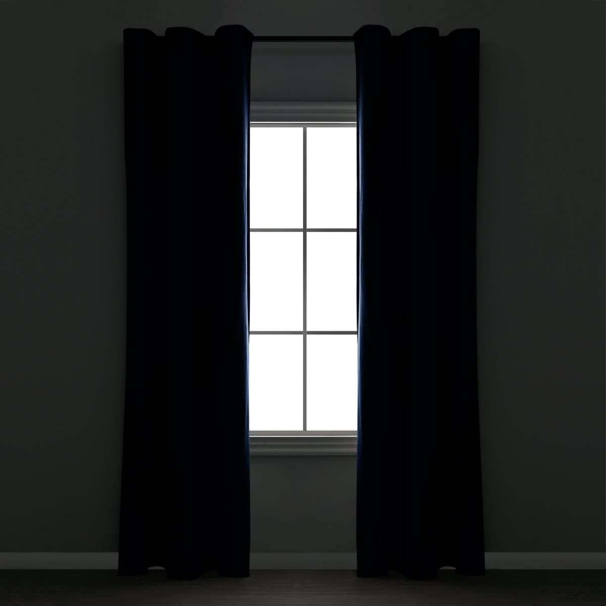 Insulated Grommet Blackout Faux Linen Window Curtain (Single Panel)