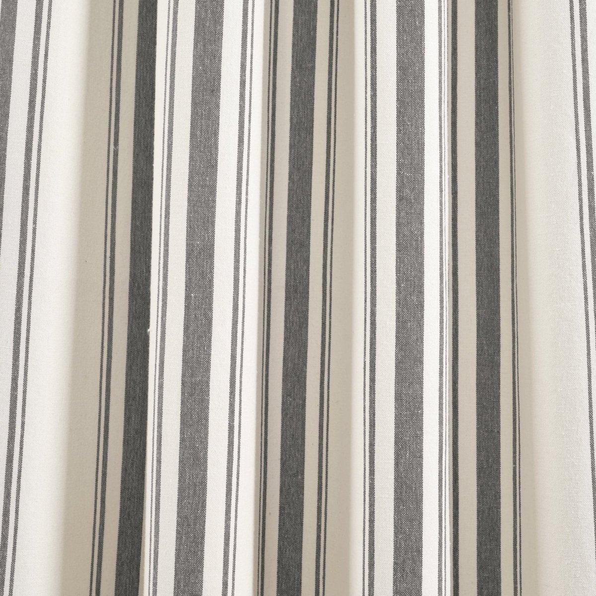 Farmhouse Stripe Yarn Dyed Recycled Cotton Blend Window Curtain Panel Set