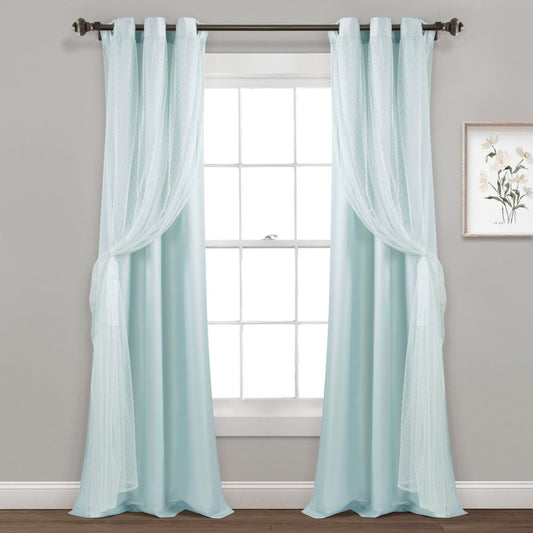Cottage Polka Dot Sheer Window Curtain