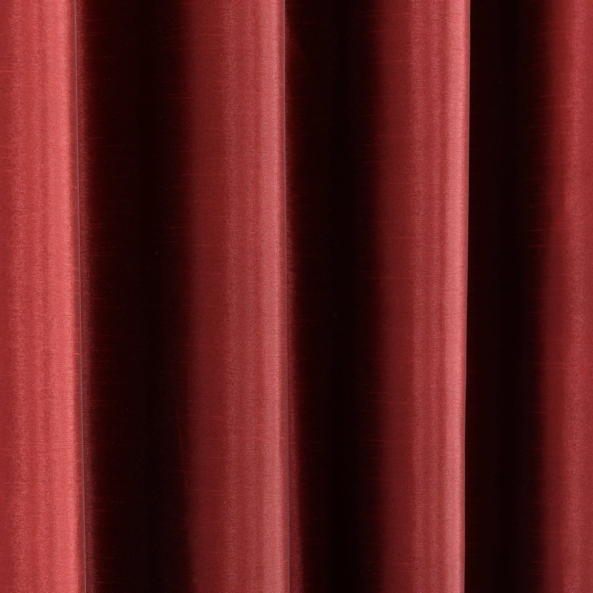 Faux Silk 100% Blackout Window Curtain in rich red, ideal for enhancing modern home interiors with complete privacy.