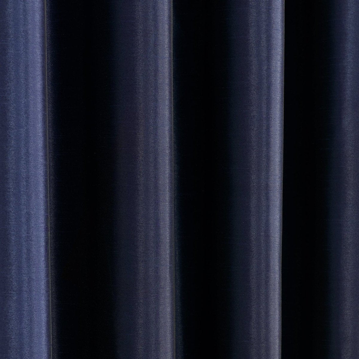 Faux Silk 100% Blackout Window Curtain panel showcasing a solid dark texture for complete privacy.