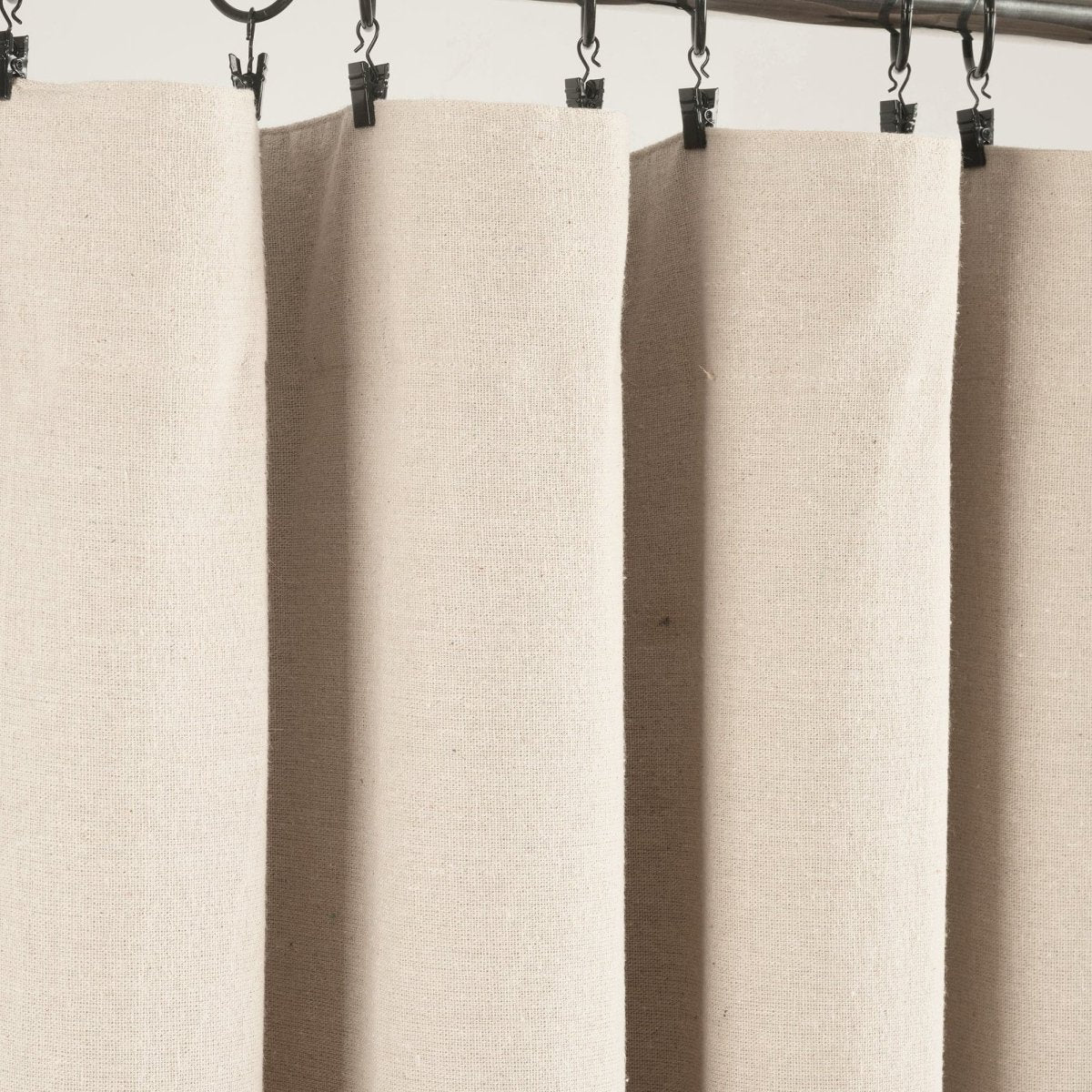 Linen Button Lined 100% Blackout Window Curtain (Single Panel)
