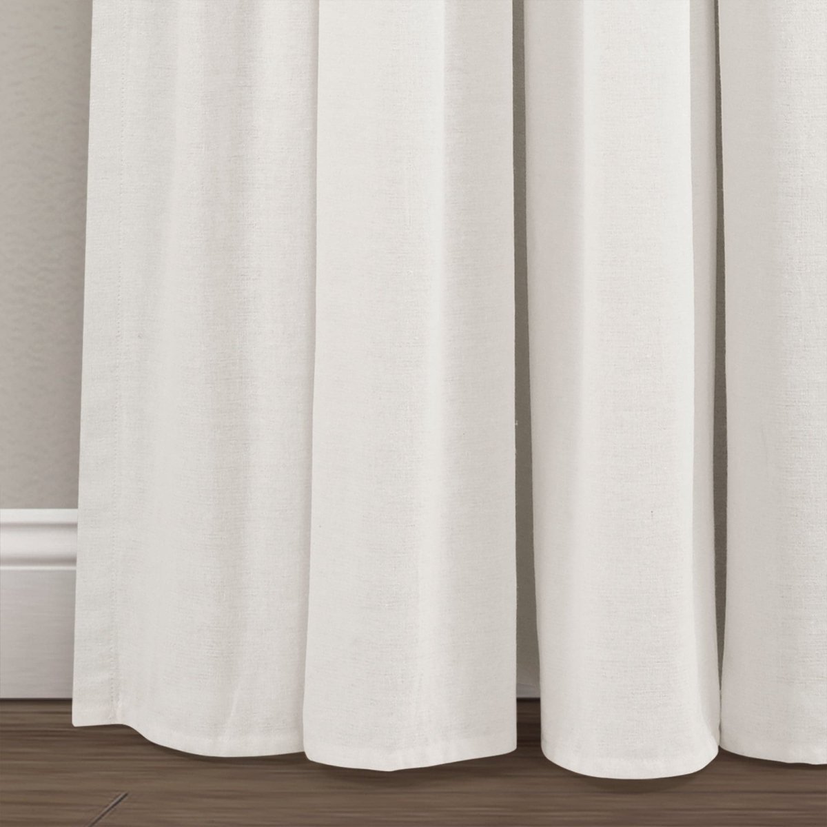 Linen Button Lined 100% Blackout Window Curtain (Single Panel)