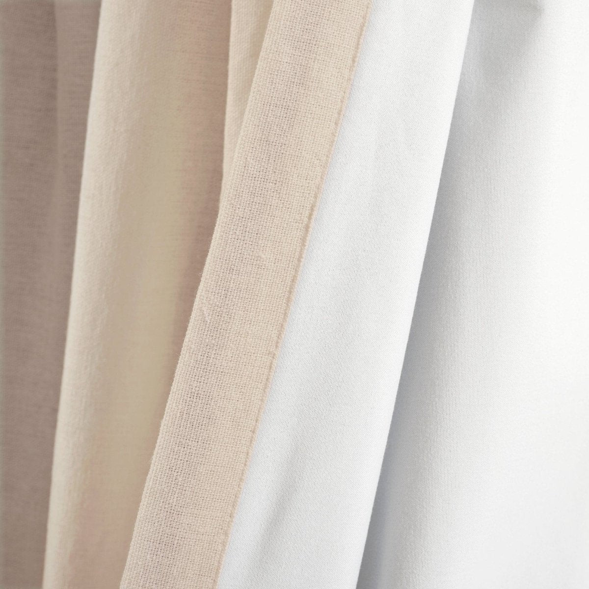 Linen Button Lined 100% Blackout Window Curtain (Single Panel)