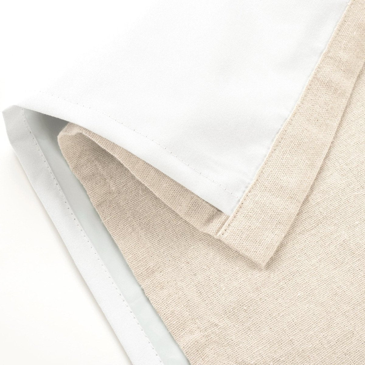 Linen Button Lined 100% Blackout Window Curtain (Single Panel)