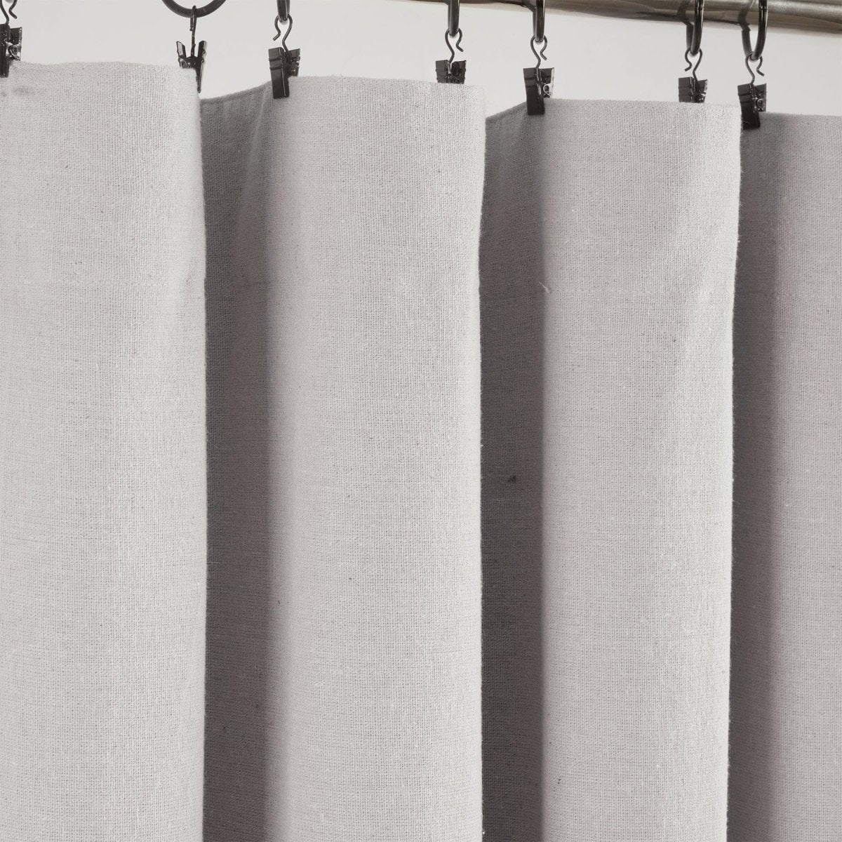 Linen Button Lined 100% Blackout Window Curtain (Single Panel)