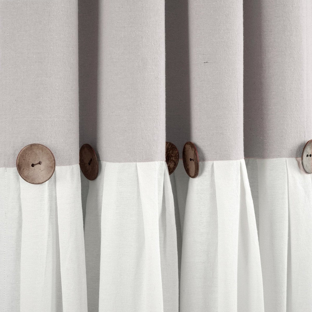 Linen Button Lined 100% Blackout Window Curtain (Single Panel)