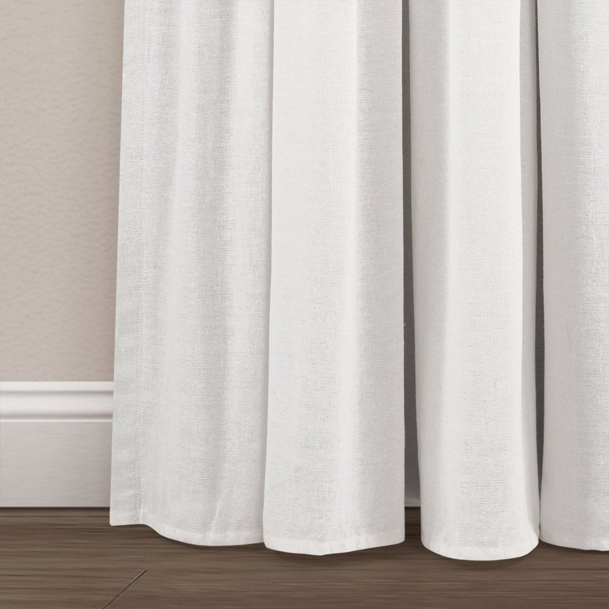 Linen Button Lined 100% Blackout Window Curtain (Single Panel)