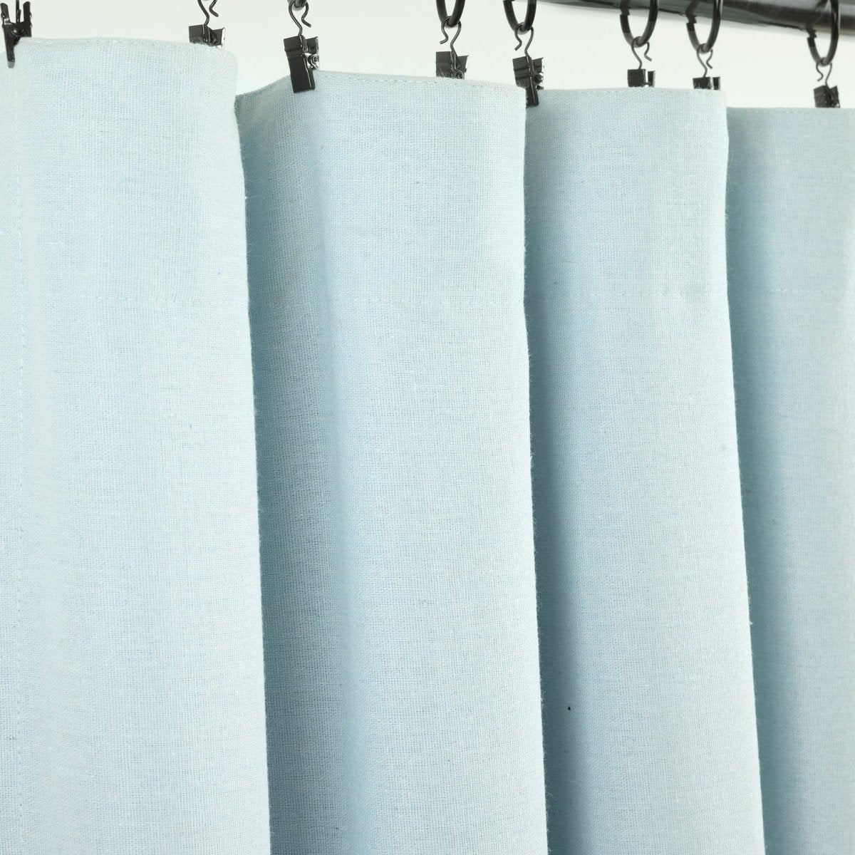Linen Button Lined 100% Blackout Window Curtain (Single Panel)