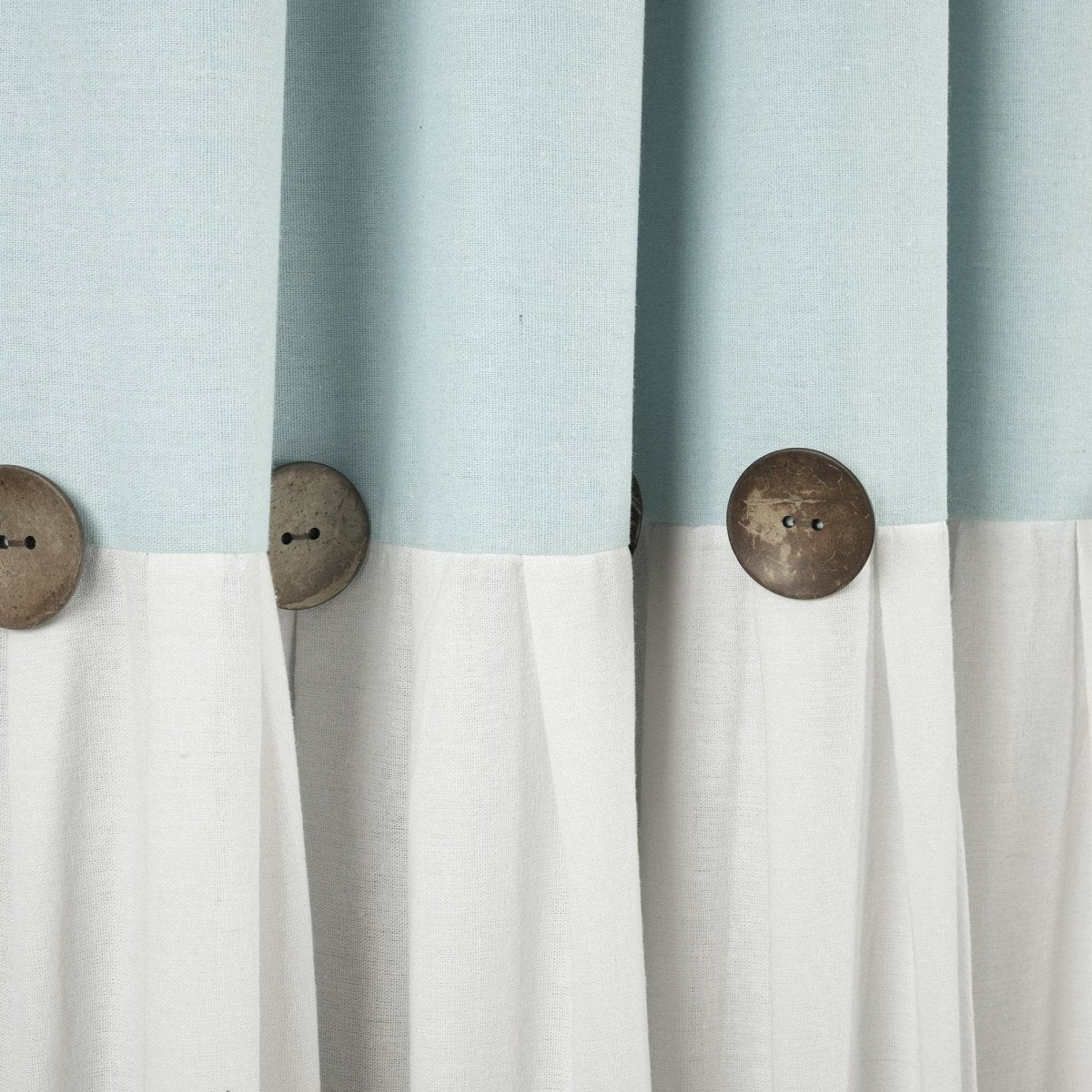 Linen Button Lined 100% Blackout Window Curtain (Single Panel)