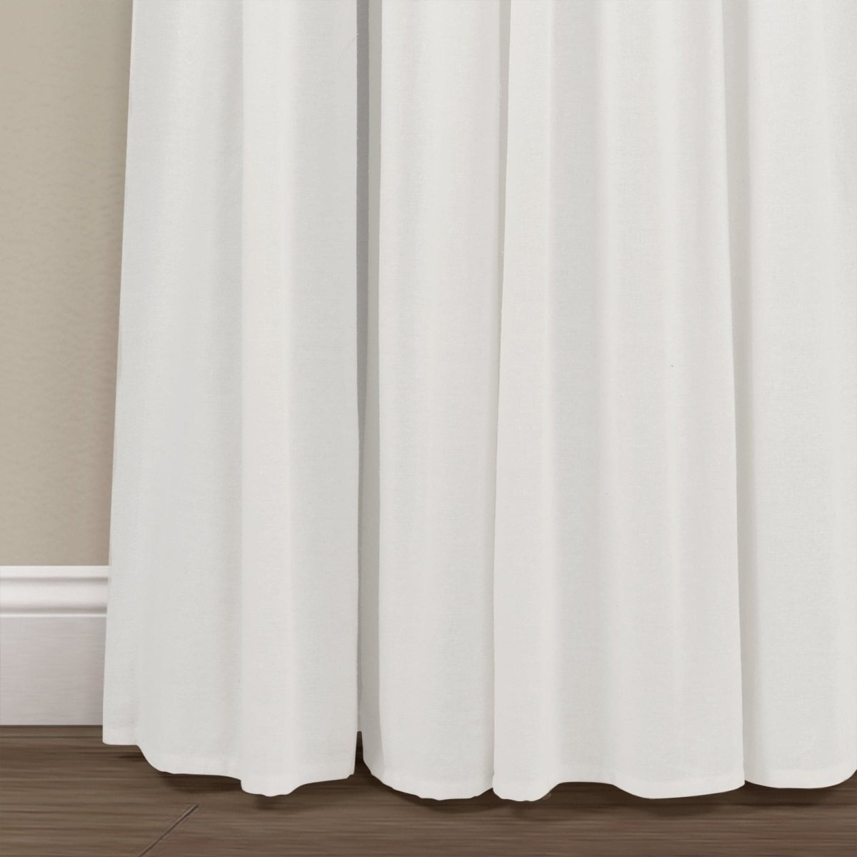 Linen Button Lined 100% Blackout Window Curtain (Single Panel)