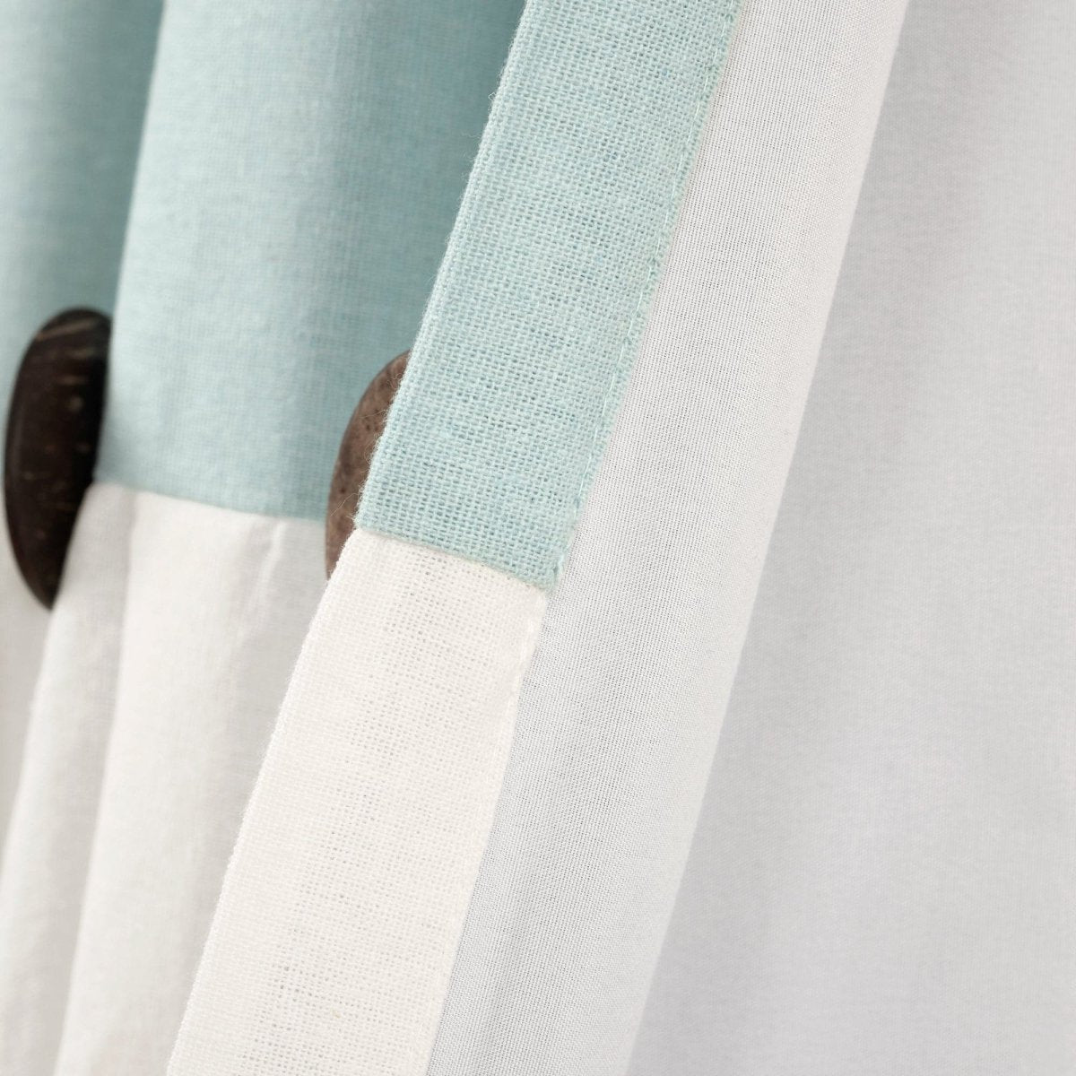 Linen Button Lined 100% Blackout Window Curtain (Single Panel)