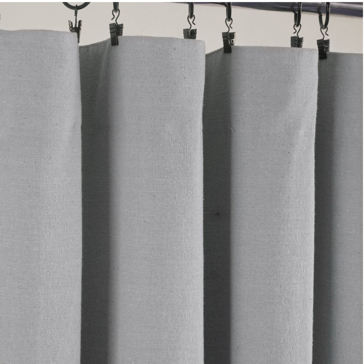 Linen Button Lined 100% Blackout Window Curtain (Single Panel)