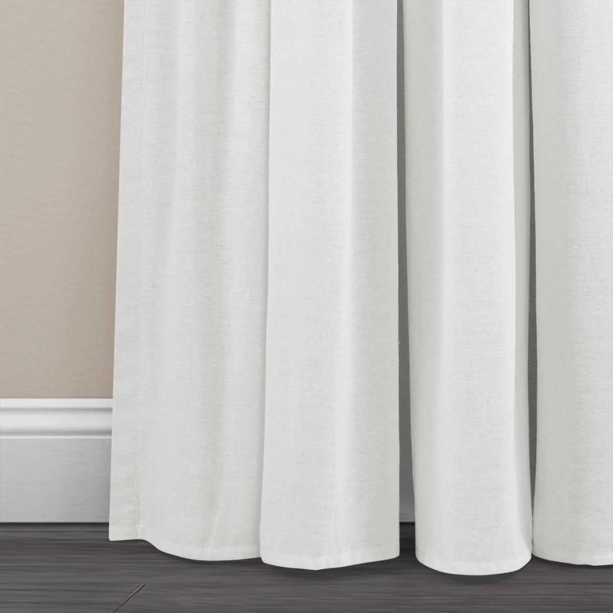 Linen Button Lined 100% Blackout Window Curtain (Single Panel)
