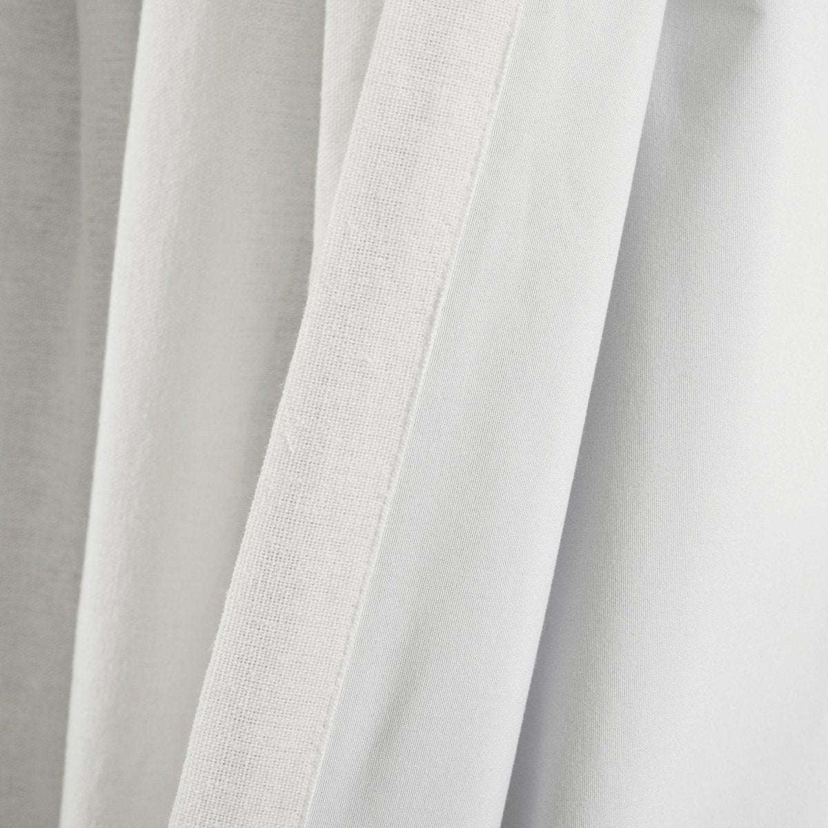 Linen Button Lined 100% Blackout Window Curtain (Single Panel)