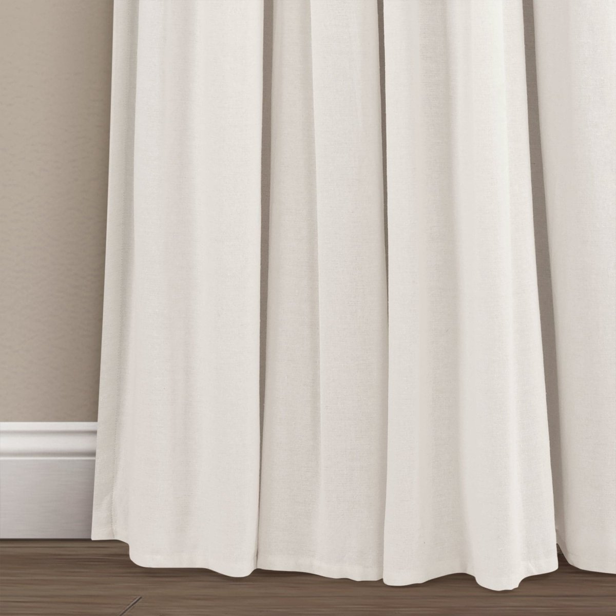 Linen Button Lined 100% Blackout Window Curtain (Single Panel)