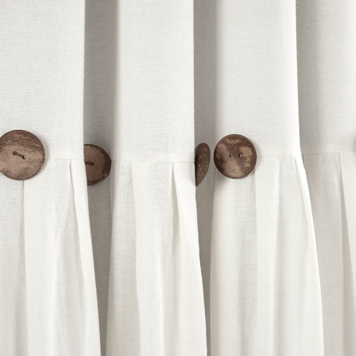 Linen Button Lined 100% Blackout Window Curtain (Single Panel)