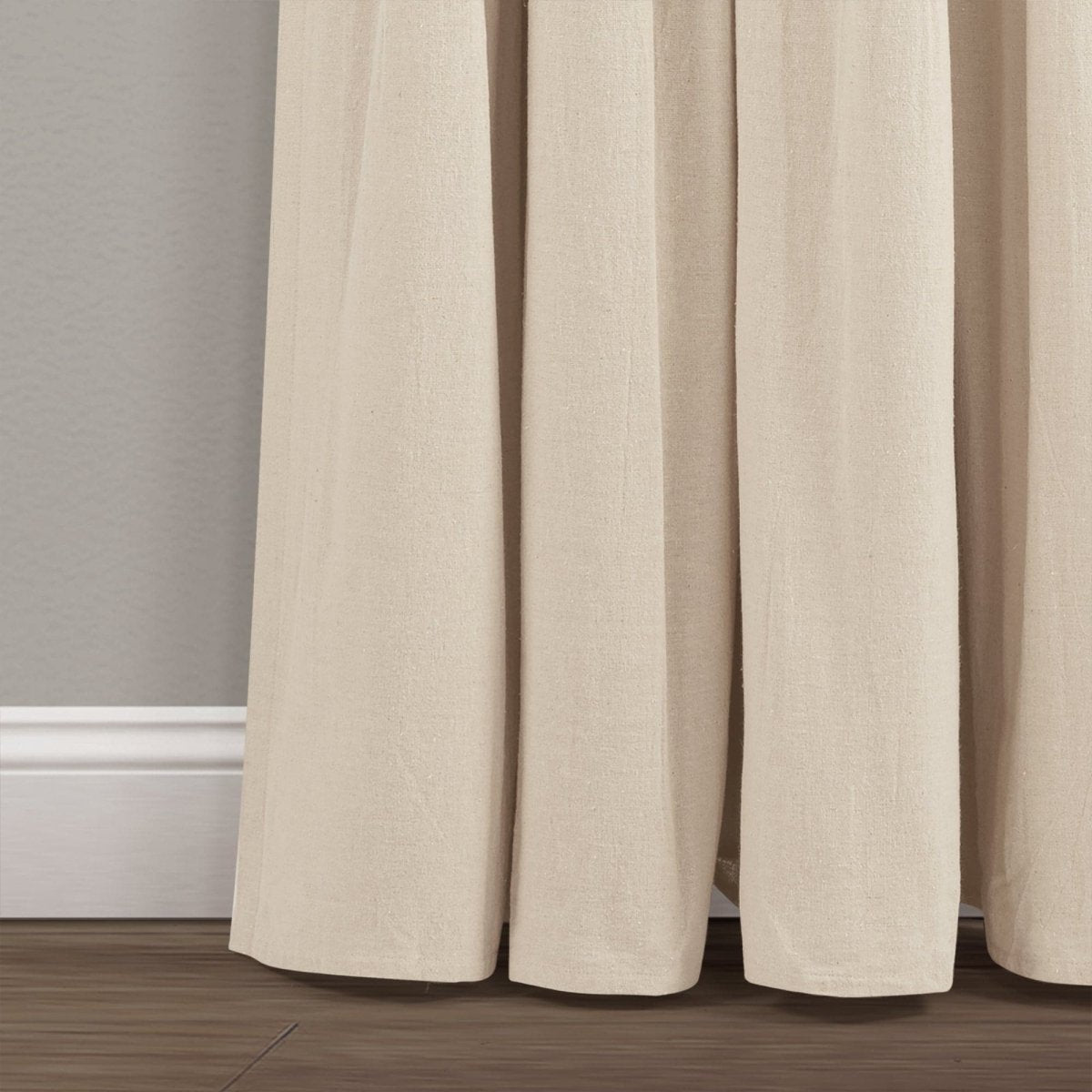 Linen Button Lined 100% Blackout Window Curtain (Single Panel)