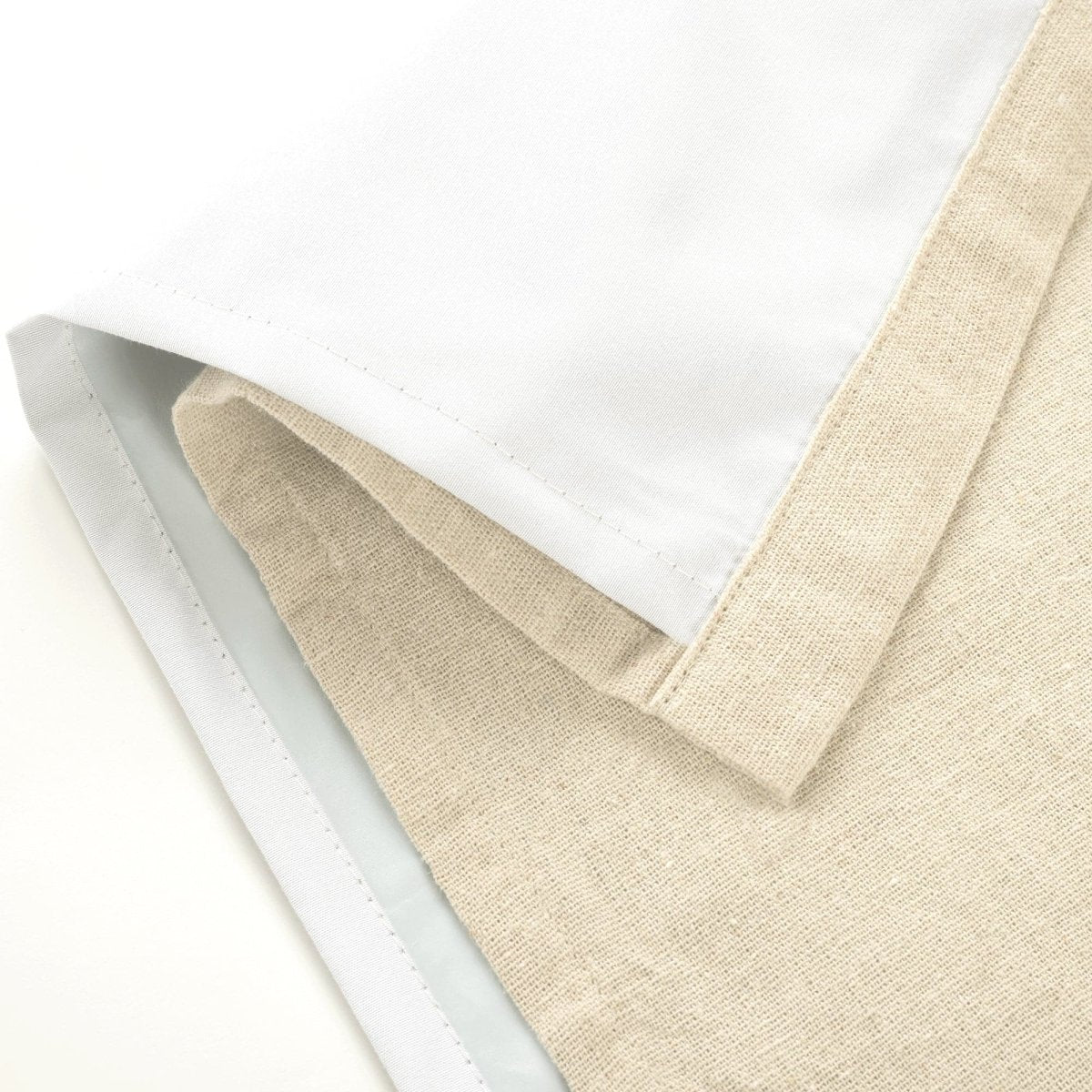 Linen Button Lined 100% Blackout Window Curtain (Single Panel)