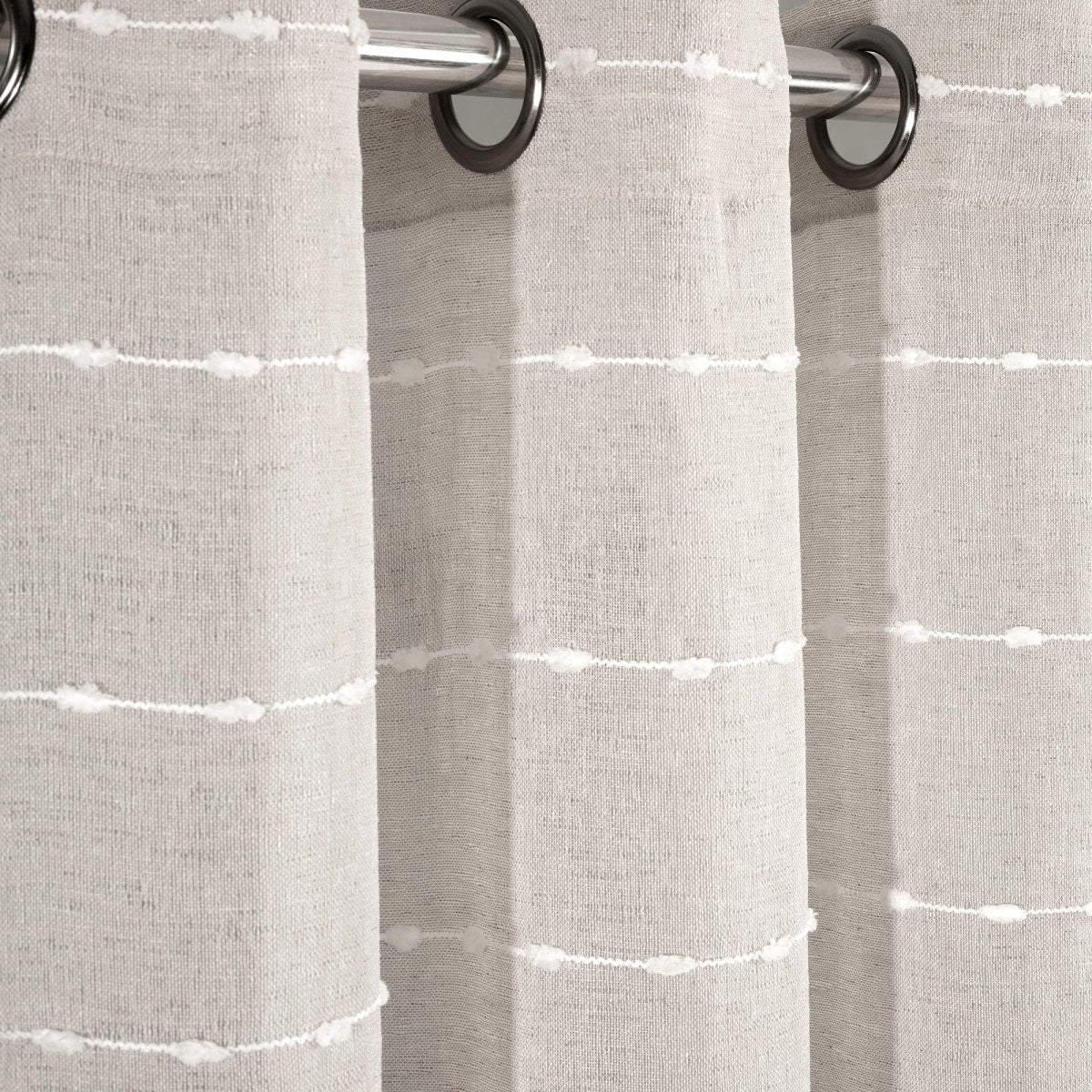 Farmhouse Textured Grommet Sheer Ultra Wide Window Curtain (Single Panel)