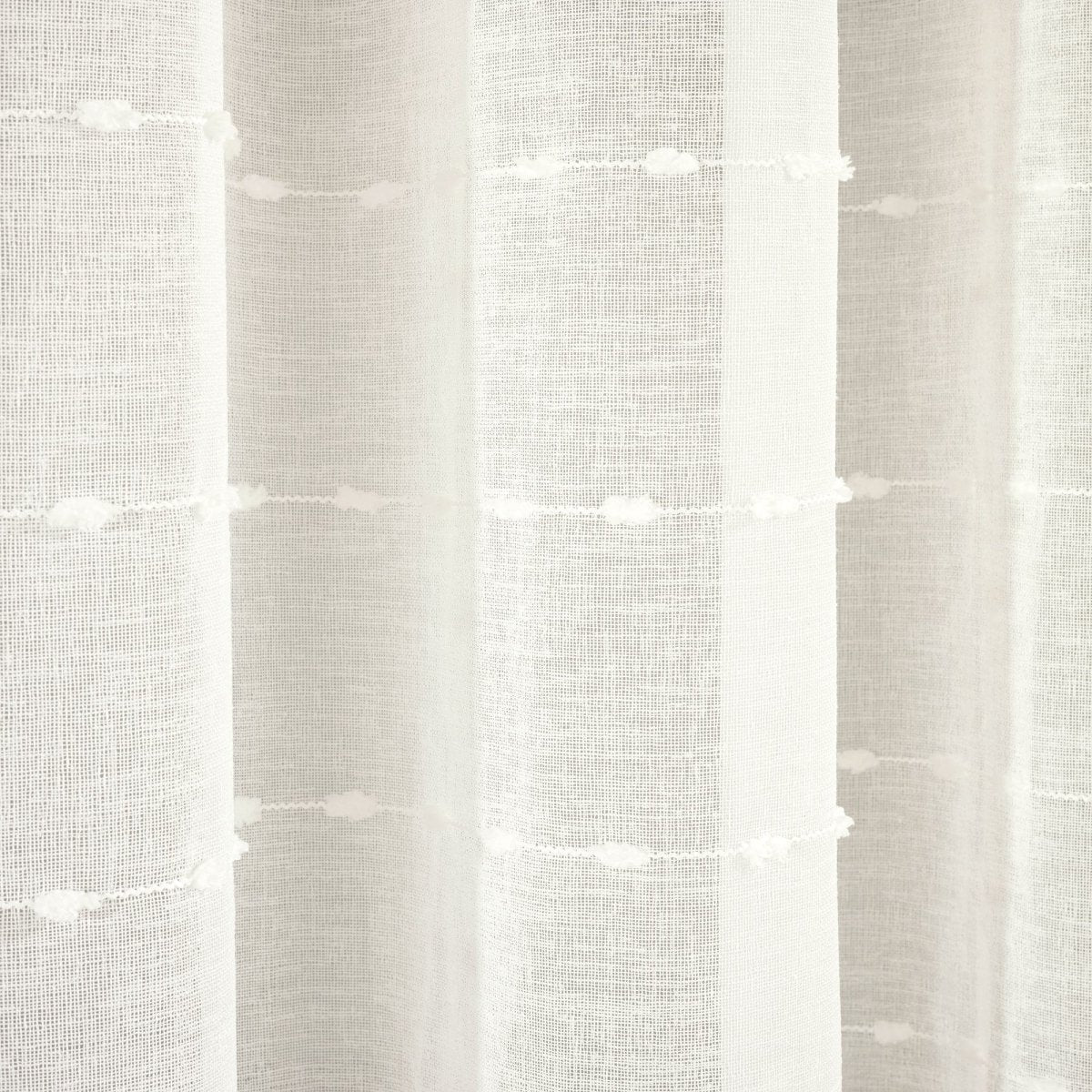 Farmhouse Textured Grommet Sheer Ultra Wide Window Curtain (Single Panel)