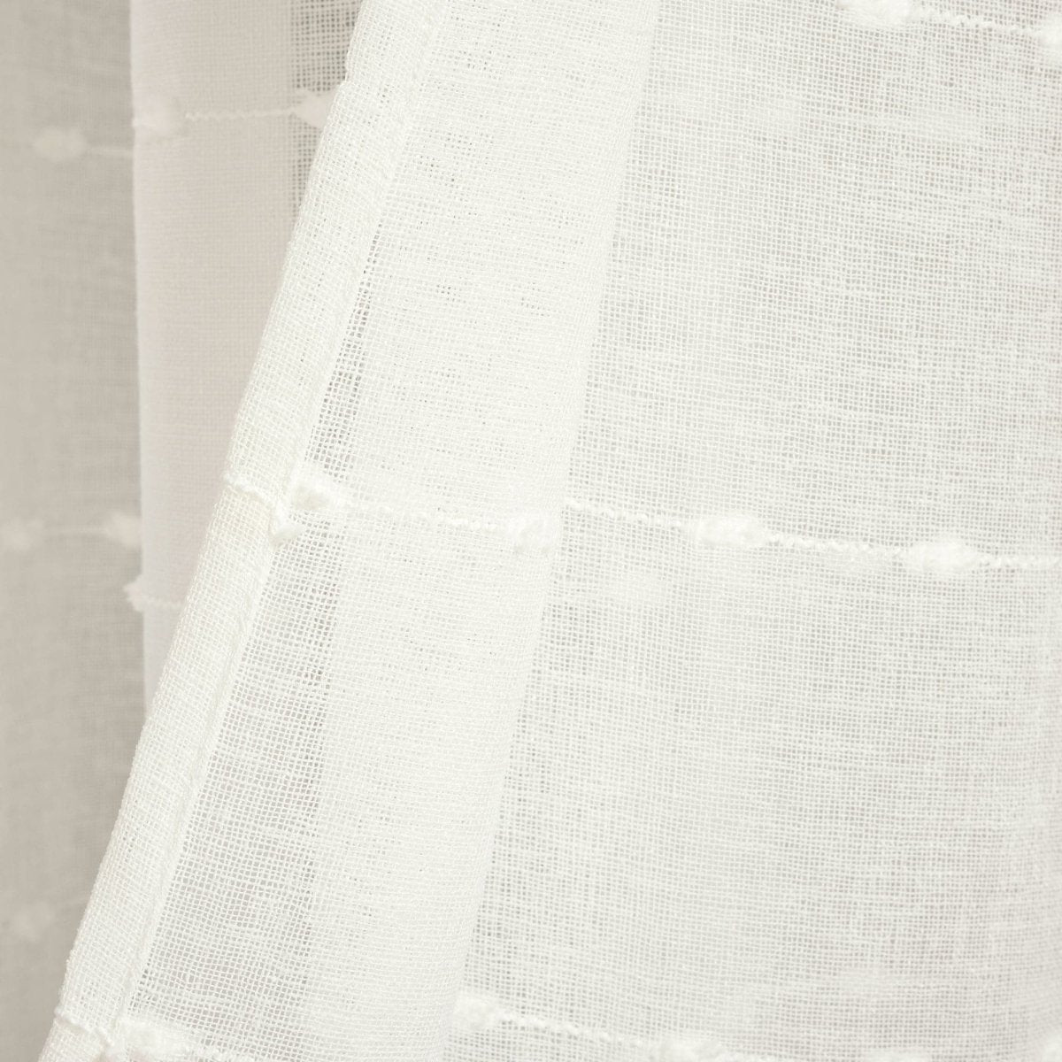 Farmhouse Textured Grommet Sheer Ultra Wide Window Curtain (Single Panel)