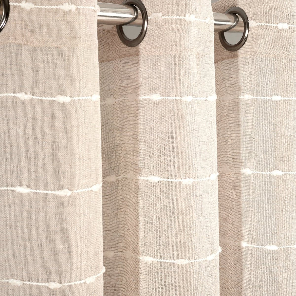 Farmhouse Textured Grommet Sheer Ultra Wide Window Curtain (Single Panel)
