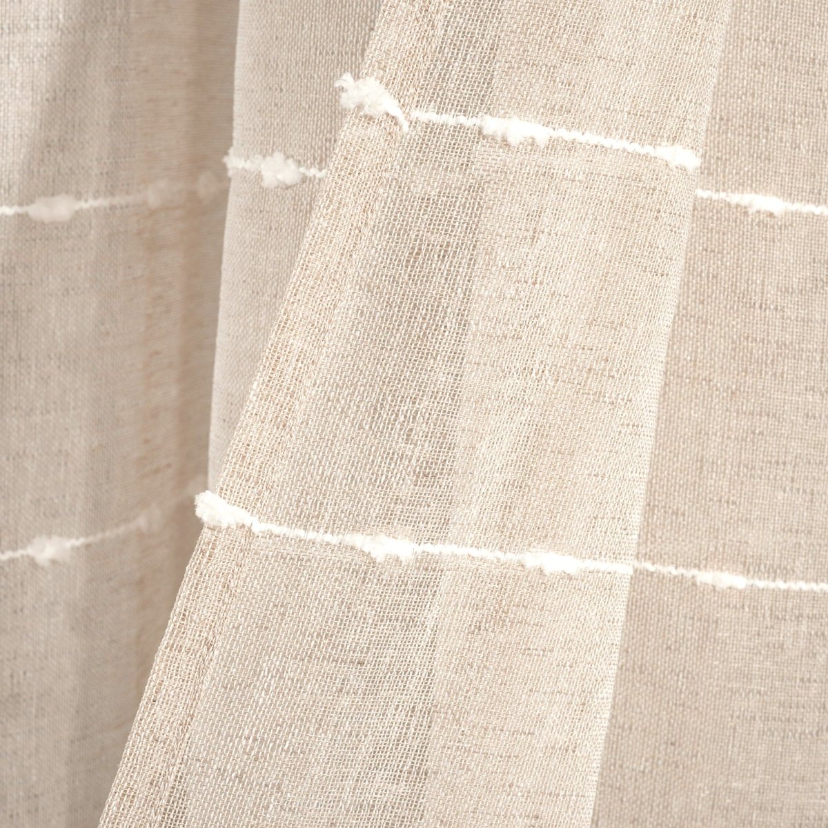 Farmhouse Textured Grommet Sheer Ultra Wide Window Curtain (Single Panel)