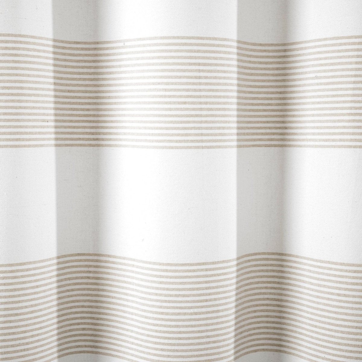 Boho Tassel Stripe Yarn Dyed Recycled Cotton Blend Shower Curtain