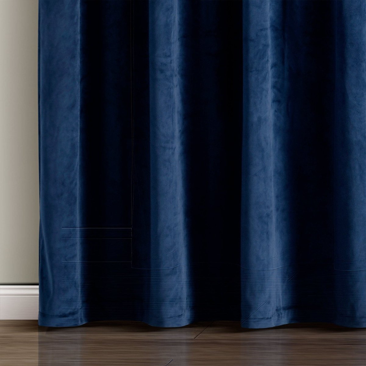 Prima Velvet Solid Ultra Wide Light Filtering Window Curtain (Single Panel)